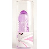 Фиолетовая гелевая насадка с шипами - 13 см. - Toyfa Basic - в Новом Уренгое купить с доставкой