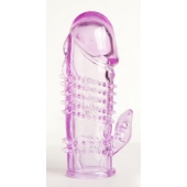 Фиолетовая насадка с коготком и шипами - 13 см. - Toyfa Basic - в Новом Уренгое купить с доставкой