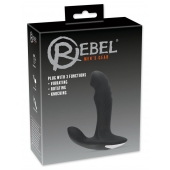 Черный вибромассажер простаты с функцией римминга Plug with Perineum Stimulator - 16,6 см. - Orion - в Новом Уренгое купить с доставкой