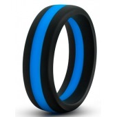 Черно-синее эрекционное кольцо Silicone Go Pro Cock Ring - Blush Novelties - в Новом Уренгое купить с доставкой