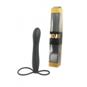 Черная насадка на пенис для двойной стимуляции Mojo BlackJack - 15 см. - Seven Creations - в Новом Уренгое купить с доставкой