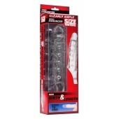 Прозразная закрытая насадка на пенис с поддержкой мошонки Clearly Ample Penis Enhancer - 22 см. - XR Brands - в Новом Уренгое купить с доставкой