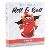 Стимулирующий презерватив-насадка Roll   Ball Cherry - Sitabella - купить с доставкой в Новом Уренгое