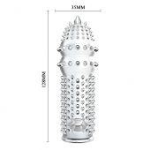 Закрытая прозрачная насадка Crystal sleeve - 14,2 см. - Erowoman-Eroman - в Новом Уренгое купить с доставкой
