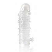Закрытая прозрачная рельефная насадка Crystal sleeve - 13 см. - Erowoman-Eroman - в Новом Уренгое купить с доставкой