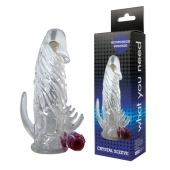Закрытая прозрачная вибронасадка на пенис Crystal Sleeve Vibe - Erowoman-Eroman - в Новом Уренгое купить с доставкой