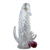 Закрытая прозрачная вибронасадка на пенис Crystal Sleeve Vibe - Erowoman-Eroman - в Новом Уренгое купить с доставкой