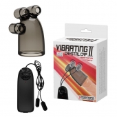 Дымчатая насадка-мастурбатор с вибрацией Vibrating Crystal Cap II - Baile - в Новом Уренгое купить с доставкой