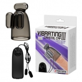 Дымчатая насадка-мастурбатор с вибрацией Vibrating Crystal Cap III - Baile - в Новом Уренгое купить с доставкой
