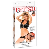 Черный податливый страпон Posable Partner Strap-On - 17,8 см. - Pipedream - купить с доставкой в Новом Уренгое