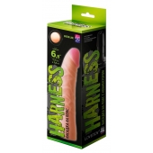 Телесная изогнутая насадка на Harness с коннектором GREEN LINE - 18 см. - LOVETOY (А-Полимер) - купить с доставкой в Новом Уренгое
