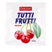 Пробник гель-смазки Tutti-frutti с вишнёвым вкусом - 4 гр. - Биоритм - купить с доставкой в Новом Уренгое