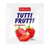 Пробник гель-смазки Tutti-frutti с земляничным вкусом - 4 гр. - Биоритм - купить с доставкой в Новом Уренгое