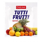 Пробник гель-смазки Tutti-frutti со вкусом тропических фруктов - 4 гр. - Биоритм - купить с доставкой в Новом Уренгое