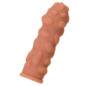 Телесная реалистичная насадка KOKOS Extreme Sleeve 11 с дополнительной стимуляцией - 12,7 см. - KOKOS - в Новом Уренгое купить с доставкой