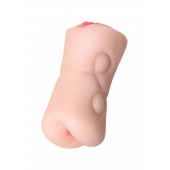 Телесный двусторонний мастурбатор Rich Fruit - вагина и анус - ToyFa - в Новом Уренгое купить с доставкой