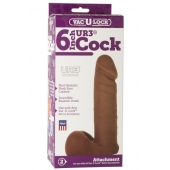 Насадка-мулат для трусиков Vac-U-Lock 6  ULTRASKYN Cock - 17,3 см. - Doc Johnson - купить с доставкой в Новом Уренгое