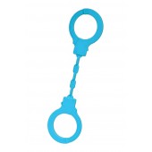 Голубые силиконовые наручники A-Toys без ключа - A-toys - купить с доставкой в Новом Уренгое