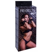 Черные кожаные наручники Naila - Rebelts - купить с доставкой в Новом Уренгое