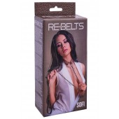 Коричневый поводок и чокер с кольцом Sofi - Rebelts - купить с доставкой в Новом Уренгое