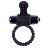 Черное эрекционное виброкольцо Vibrating Silicone Super Ring - Pipedream - в Новом Уренгое купить с доставкой