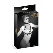Черная упряжь на грудь Julia - Bijoux Pour Toi - купить с доставкой в Новом Уренгое