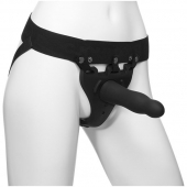 Черный полый вибрострапон Body Extensions BE Aroused - 17,78 см. - Doc Johnson - купить с доставкой в Новом Уренгое