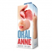 Телесный мастурбатор-ротик с язычком Oral Anne - Blush Novelties - в Новом Уренгое купить с доставкой