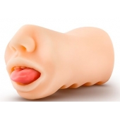 Телесный мастурбатор-ротик с язычком Oral Anne - Blush Novelties - в Новом Уренгое купить с доставкой