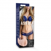 Телесный мастурбатор-вагина с вибропулей Ashley - Blush Novelties - в Новом Уренгое купить с доставкой