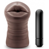 Коричневый мастурбатор-ротик Heather - Blush Novelties - в Новом Уренгое купить с доставкой