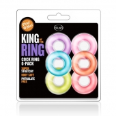 Набор из 6 эрекционных колец King of the Ring - Blush Novelties - в Новом Уренгое купить с доставкой