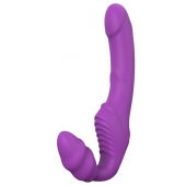 Фиолетовый безремневой вибрострапон DOUBLE DIPPER - Dream Toys - купить с доставкой в Новом Уренгое