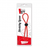 Красное эрекционное лассо с одной бусиной-утяжкой STRETCHY THIN LASSO - Dream Toys - в Новом Уренгое купить с доставкой