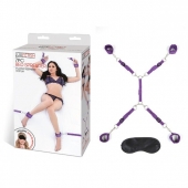 Фиолетовый набор фиксаций на кровати Classic Bedspreader - Lux Fetish - купить с доставкой в Новом Уренгое