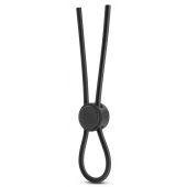 Черное силиконовое лассо на пенис SILICONE LOOP COCK RING - Blush Novelties - в Новом Уренгое купить с доставкой