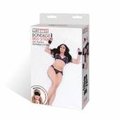 Чёрные манжеты для фиксации на кровати Bondage Bed Strap - Lux Fetish - купить с доставкой в Новом Уренгое
