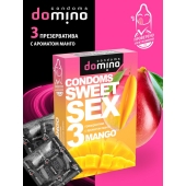 Презервативы для орального секса DOMINO Sweet Sex с ароматом манго - 3 шт. - Domino - купить с доставкой в Новом Уренгое