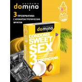 Презервативы для орального секса DOMINO Sweet Sex с ароматом тропических фруктов - 3 шт. - Domino - купить с доставкой в Новом Уренгое