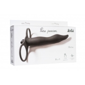 Черная вибронасадка для двойного проникновения Flirtini - 15,9 см. - Lola Games купить в Новом Уренгое с доставкой в Orgasmix.ru Черная вибронасадка для двойного проникновения Flirtini - 15,9 см. - Lola Games - купить с доставкой в Новом Уренгое