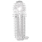 Закрытая прозрачная насадка на пенис с шипиками Nubby Sleeve - 14,5 см. - Chisa - в Новом Уренгое купить с доставкой