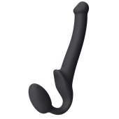 Черный безремневой страпон Silicone Bendable Strap-On S - Strap-on-me - купить с доставкой в Новом Уренгое