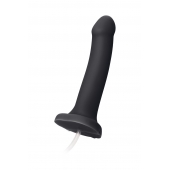 Черный фаллос с имитацией эякуляции Silicon Cum Dildo L - 19,6 см. - Strap-on-me - купить с доставкой в Новом Уренгое