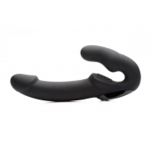 Черный безремневой страпон Urge Silicone Strap On с пультом ДУ - 24 см. - XR Brands - купить с доставкой в Новом Уренгое