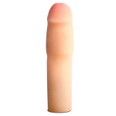 Телесная насадка-удлинитель на пенис PERFORMANCE 1.5INCH COCK XTENDER - 16 см. - Blush Novelties - в Новом Уренгое купить с доставкой