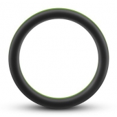 Черно-зеленое эрекционное кольцо Silicone Go Pro Cock Ring - Blush Novelties - в Новом Уренгое купить с доставкой