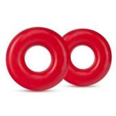 Набор из 2 красных эрекционных колец DONUT RINGS OVERSIZED - Blush Novelties - в Новом Уренгое купить с доставкой