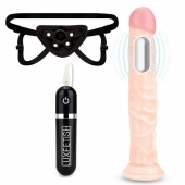 Регулируемые трусики с вибрирующей насадкой - 21 см. - Lux Fetish - купить с доставкой в Новом Уренгое