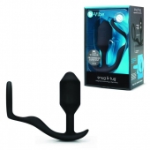 Черное эрекционное кольцо с анальным плагом Snug   Tug - b-Vibe - в Новом Уренгое купить с доставкой