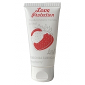 Лубрикант на водной основе с ароматом малины Love Protection Strawberry - 50 мл. - Lola Games - купить с доставкой в Новом Уренгое